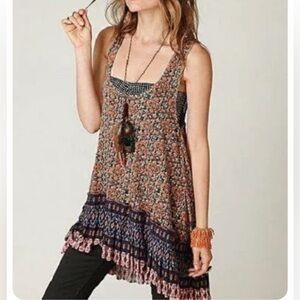 Free People One Medallion Pleated Tunic